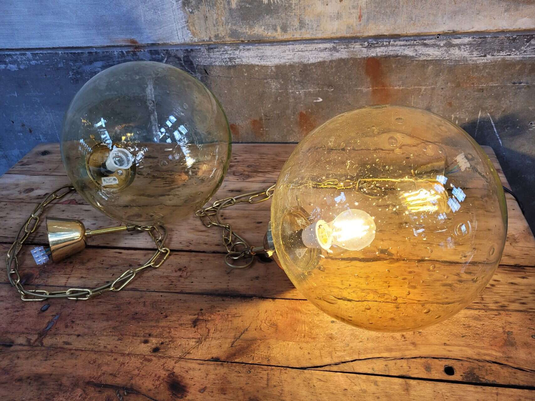 Jaren 60 Bollenlamp Goud & | Vintage Bollen Lamp Pakhuis