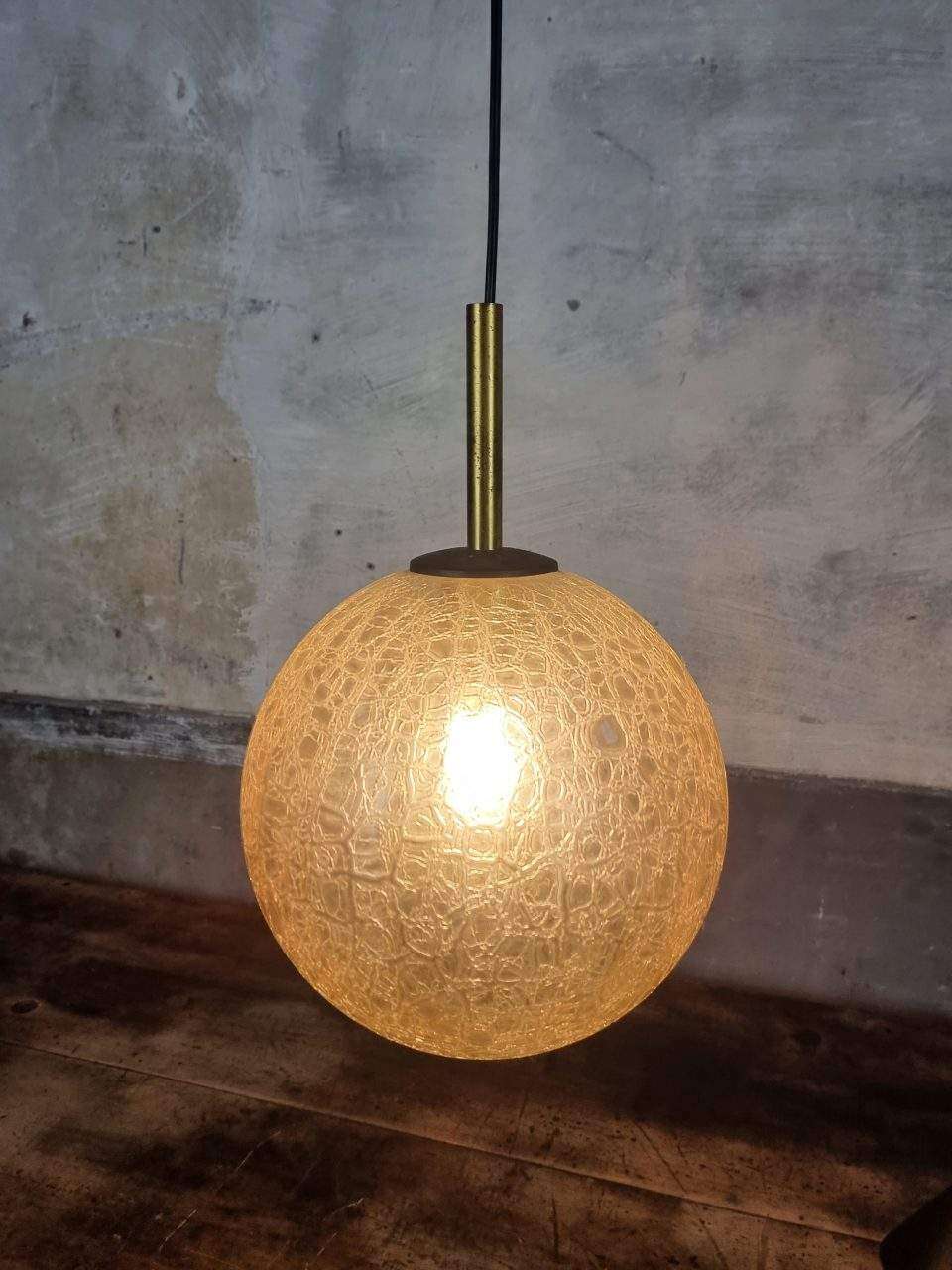 Vintage Bollenlampen Messing Goud 1